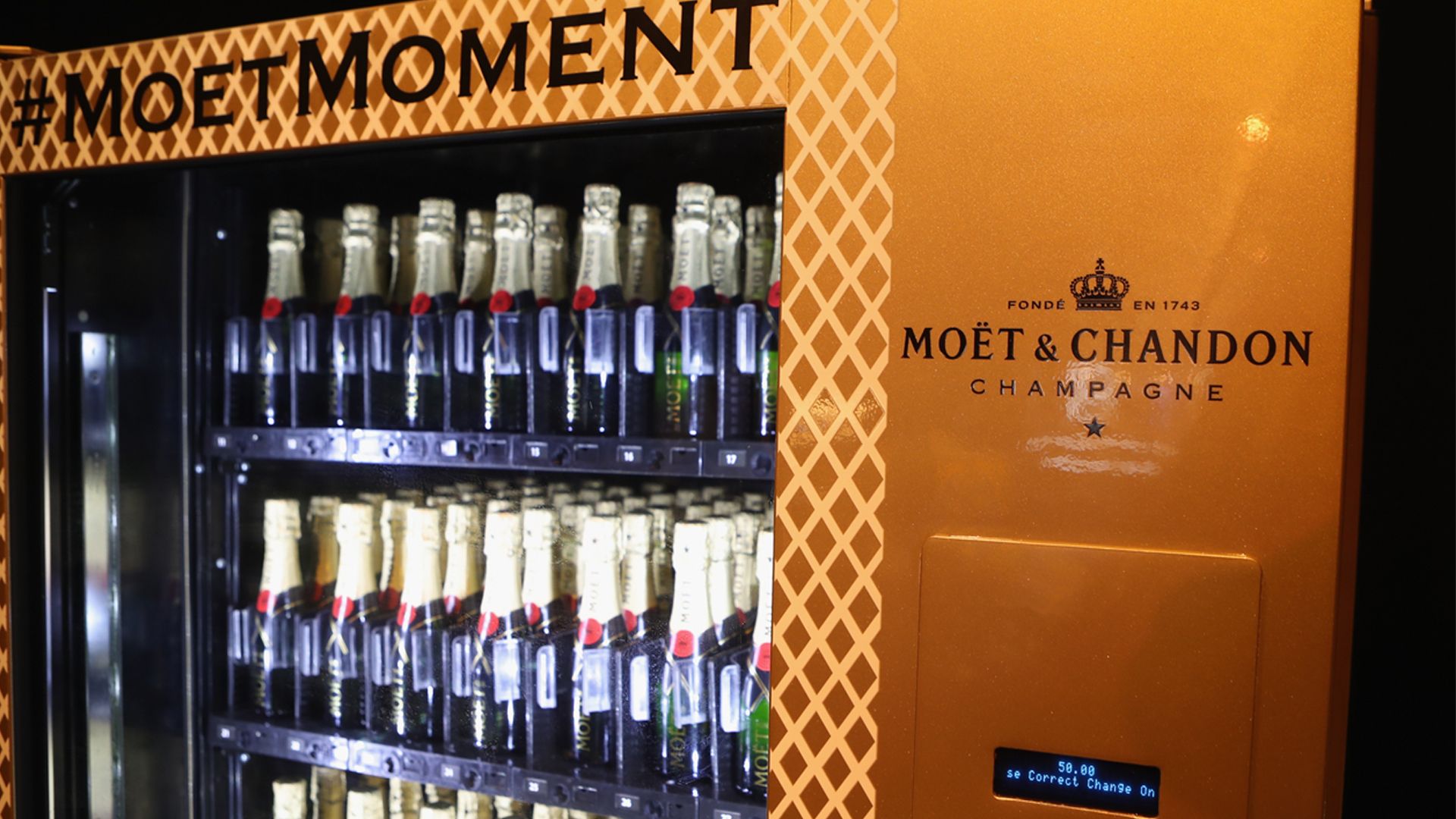 Illustrative example of moet chandon vending machine