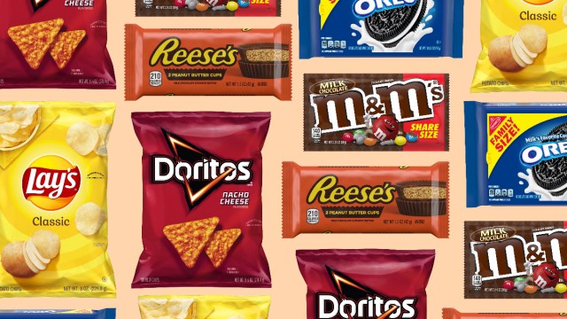 Illustrative example of most popular vending machine snacks