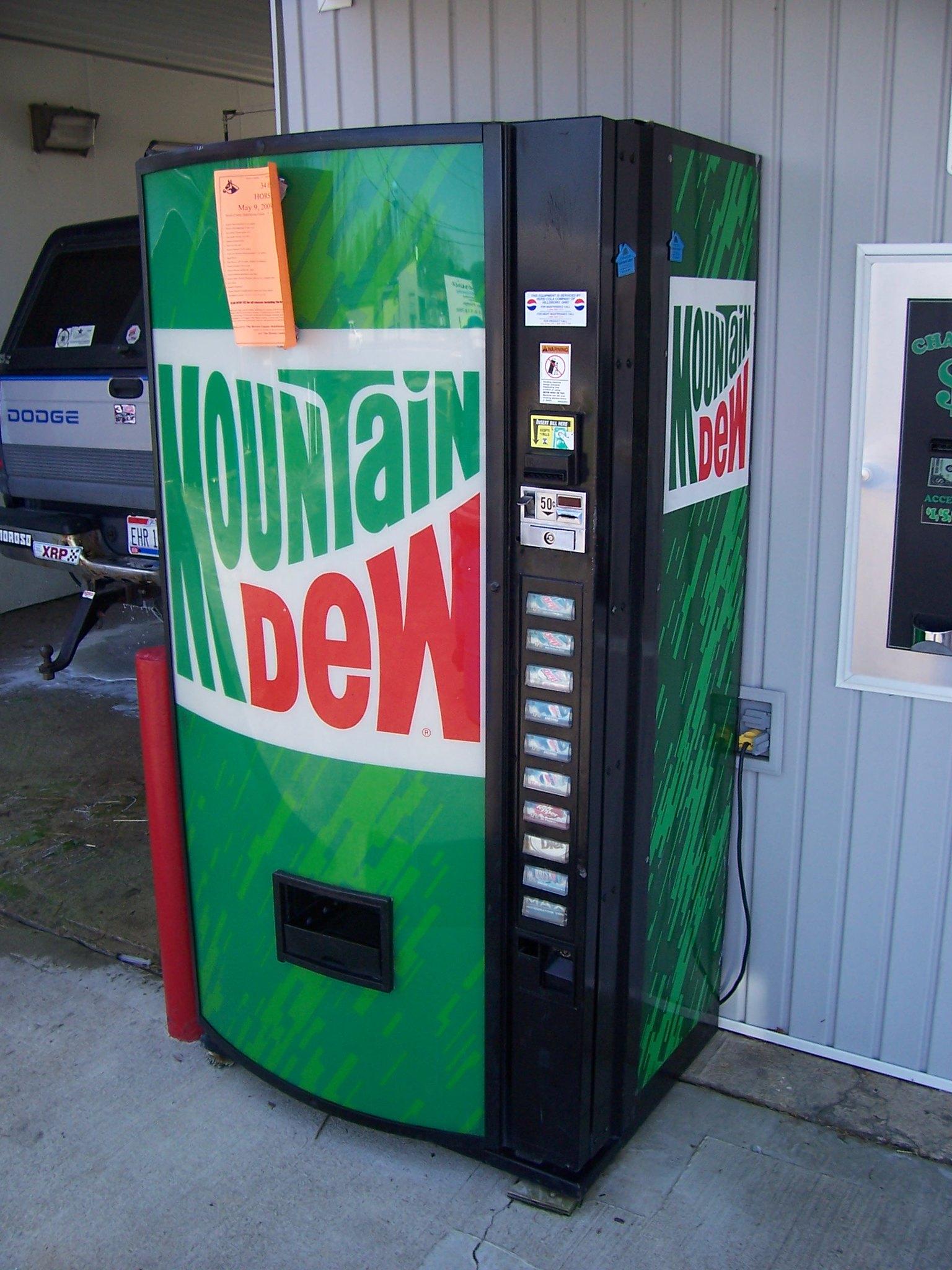 Illustrative example of mtn dew vending machine