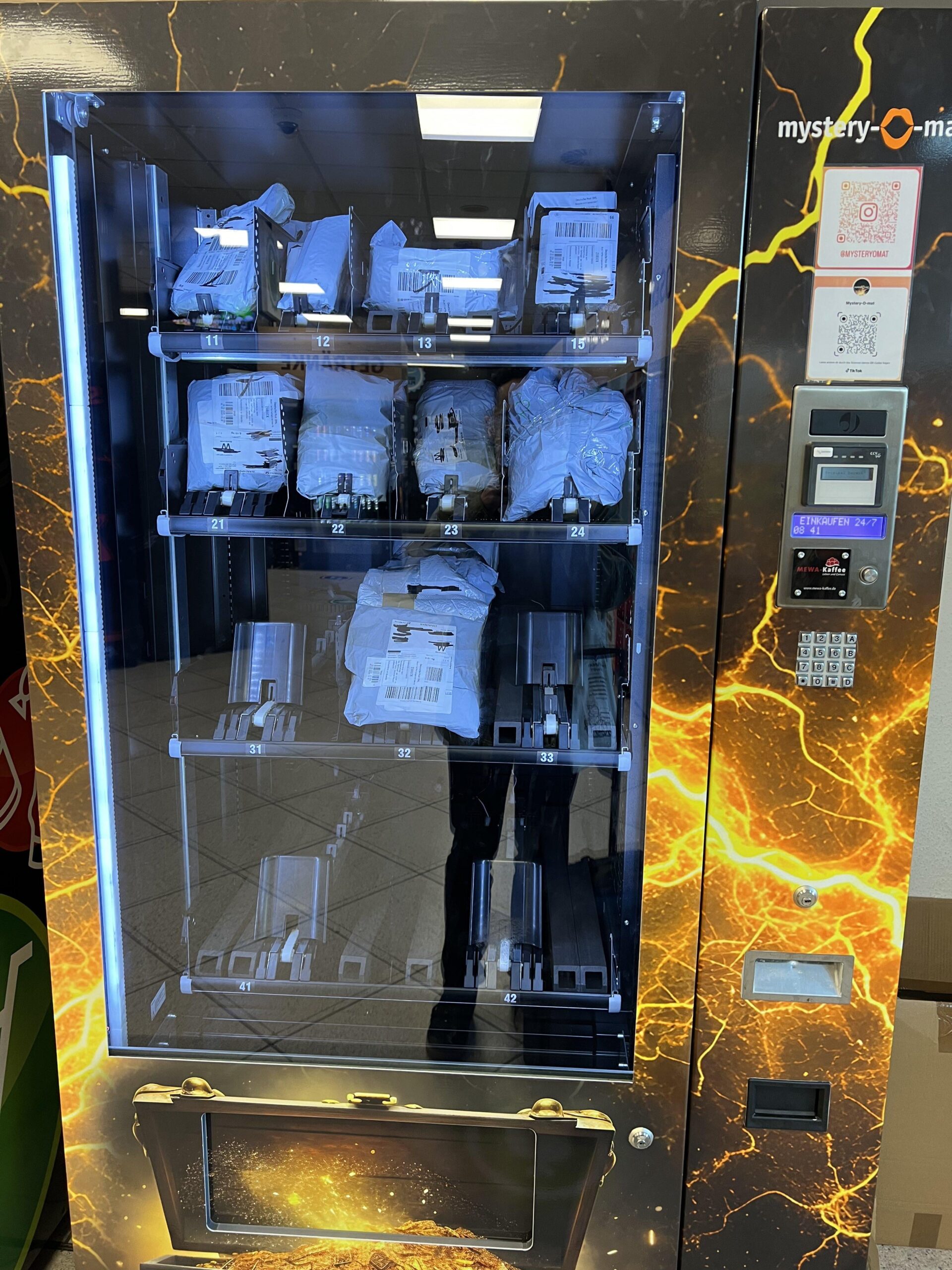 Illustrative example of mystery vending machine