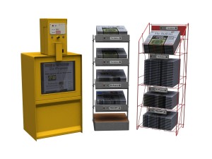 Illustrative example of newspaper vending machine