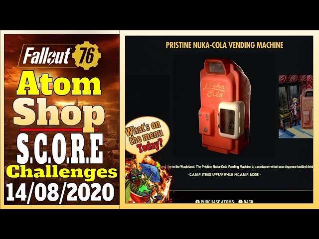 Illustrative example of nuka cola vending machine fallout 76