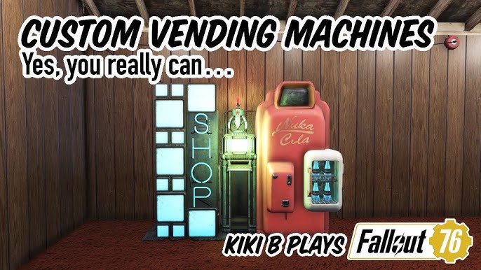 Illustrative example of nuka cola vending machine fallout 76
