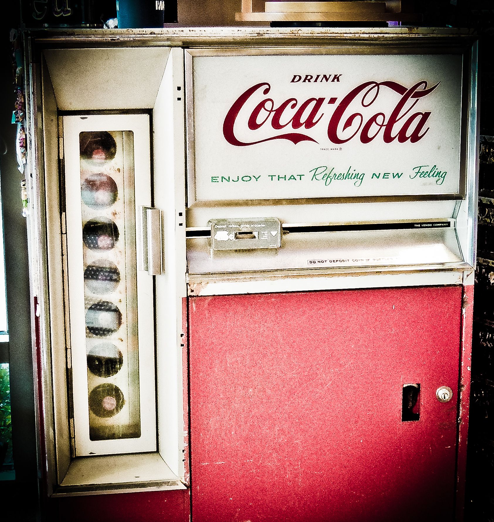 Illustrative example of old soda vending machines