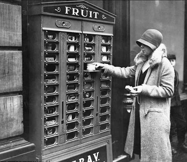 Illustrative example of oldest vending machine
