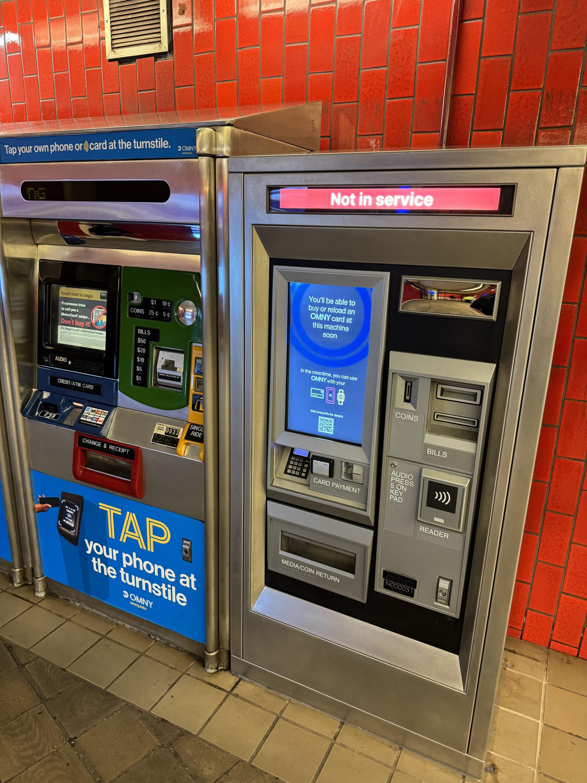 Illustrative example of omny vending machine