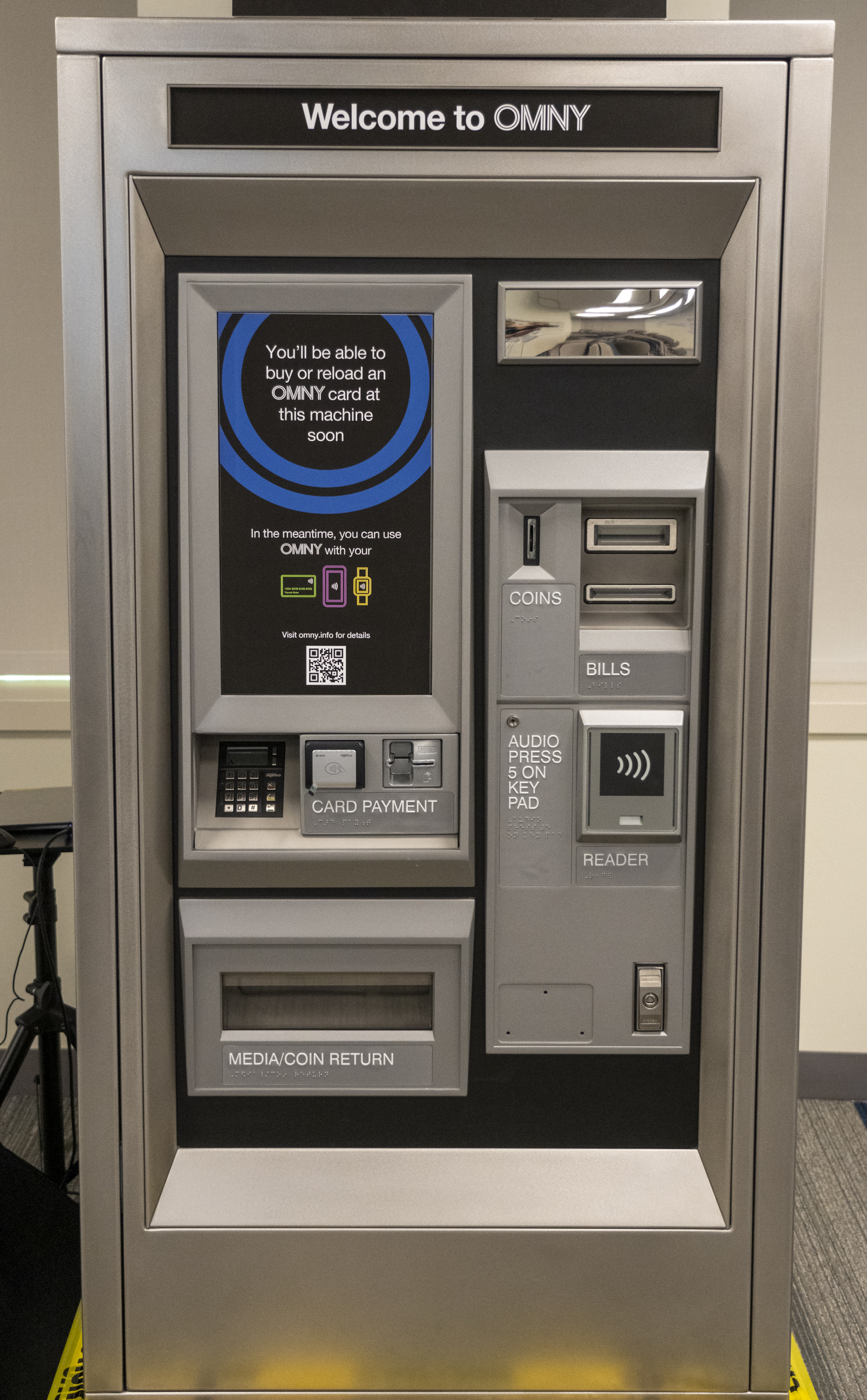 Illustrative example of omny vending machines