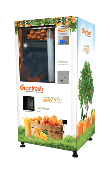 Illustrative example of orange juice vending machine