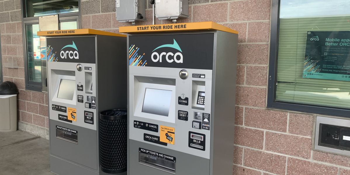 Illustrative example of orca card vending machine