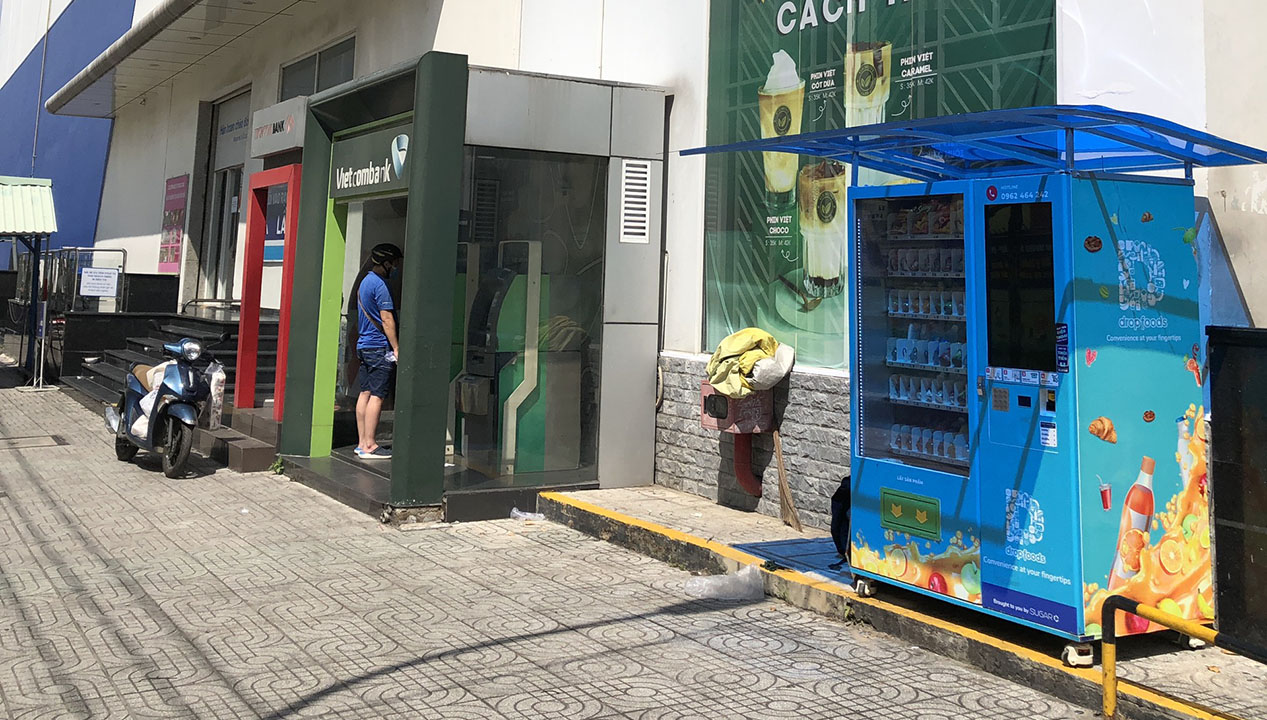 Illustrative example of outdoor vending machine
