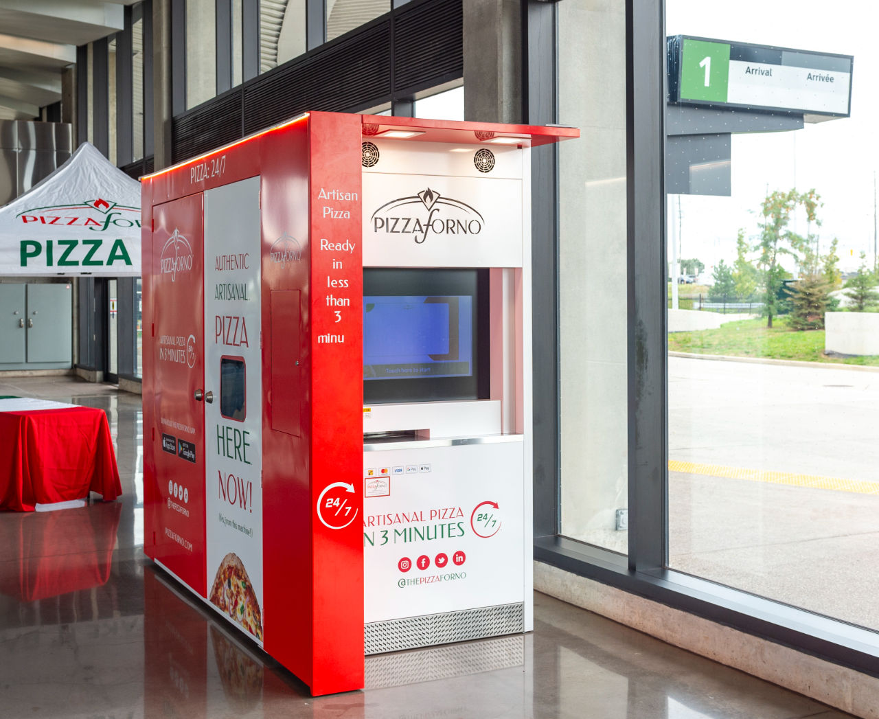 Illustrative example of pizza vending machine