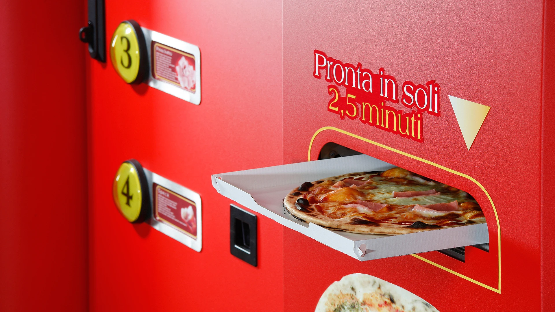 Illustrative example of pizza vending machines