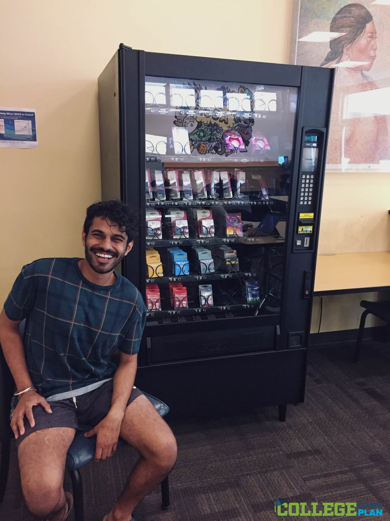 Illustrative example of plan b vending machine