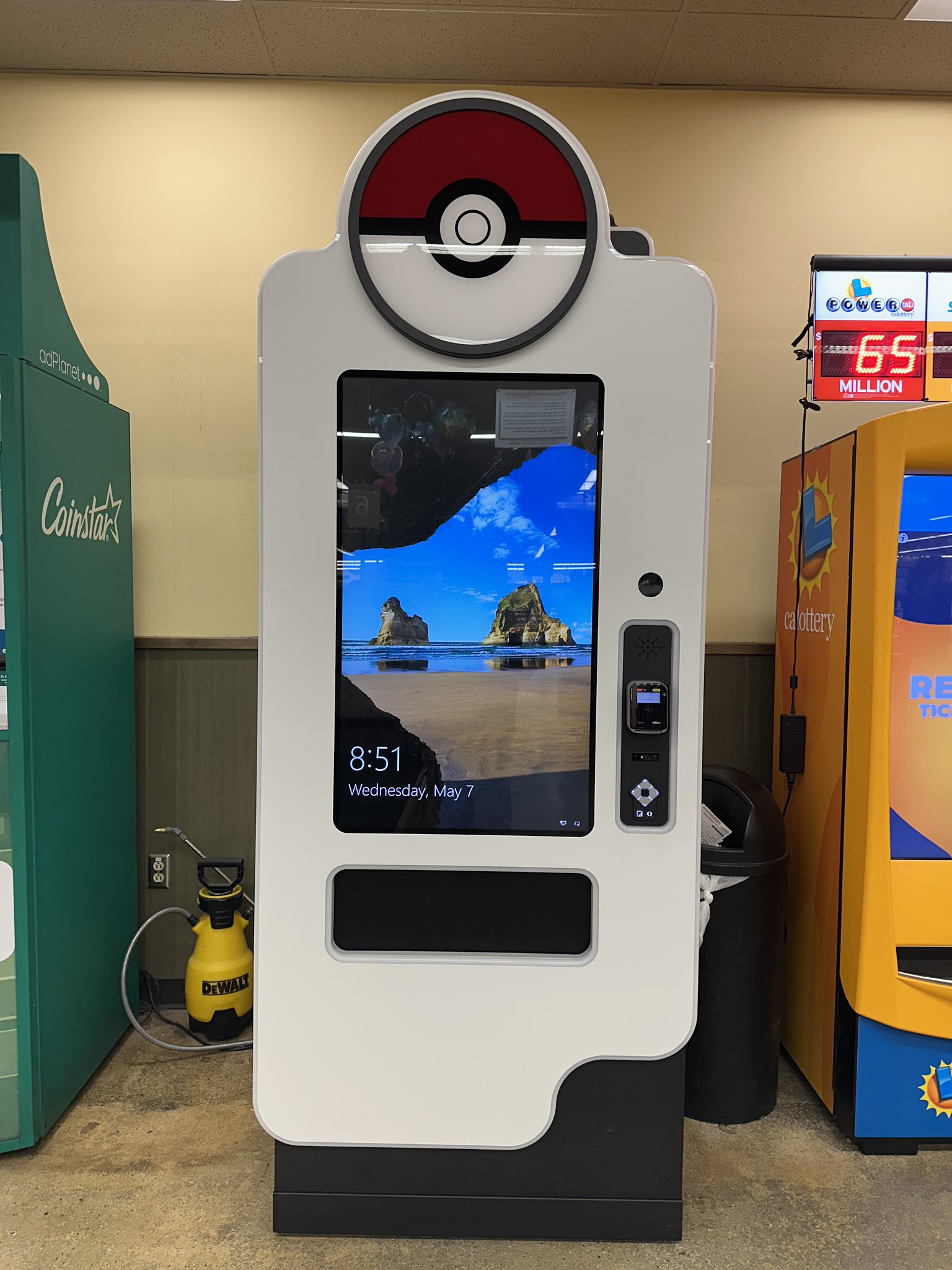 Illustrative example of pokemon vending machine black screen