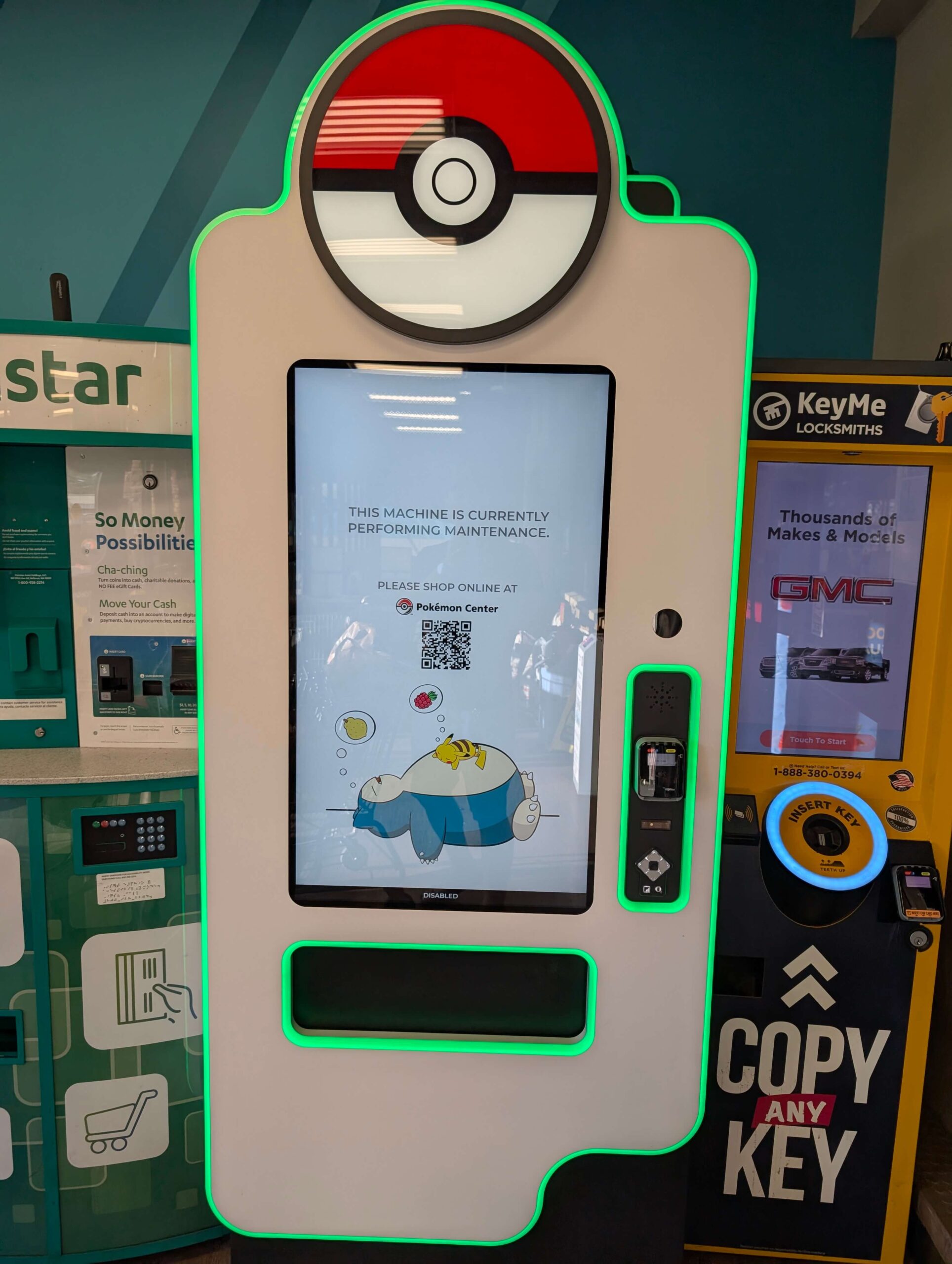 Illustrative example of pokemon vending machine locator