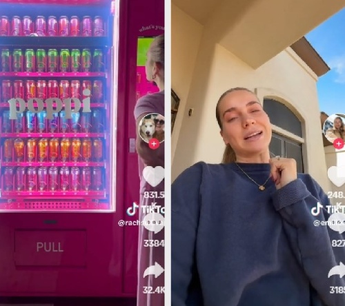 Illustrative example of poppi vending machine influencers