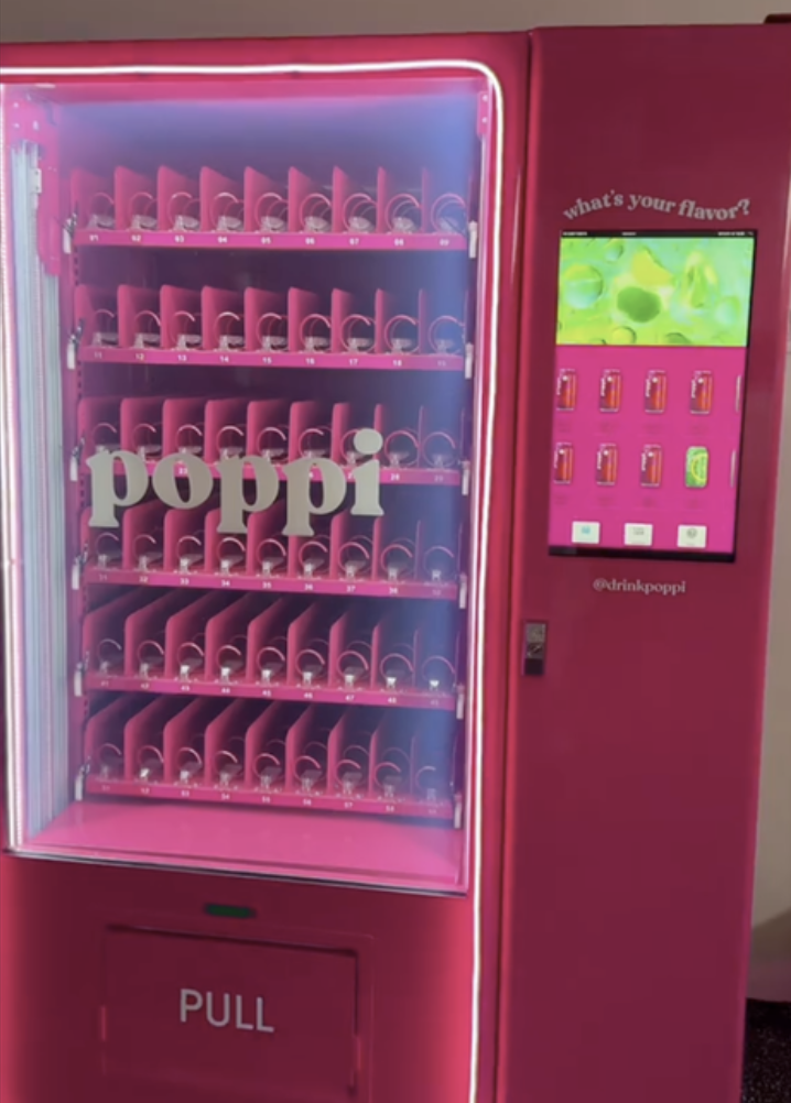 Illustrative example of poppi vending machine price