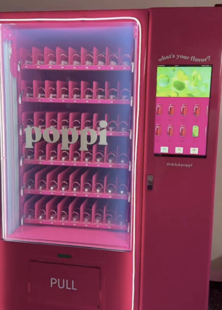 Illustrative example of poppi vending machines