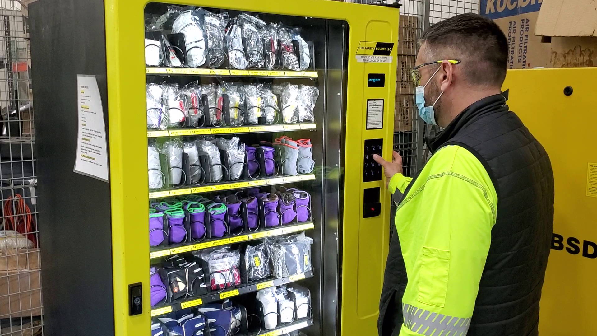 Illustrative example of ppe vending machine