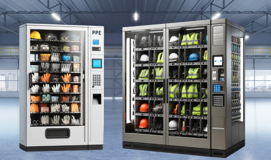 Illustrative example of ppe vending machines