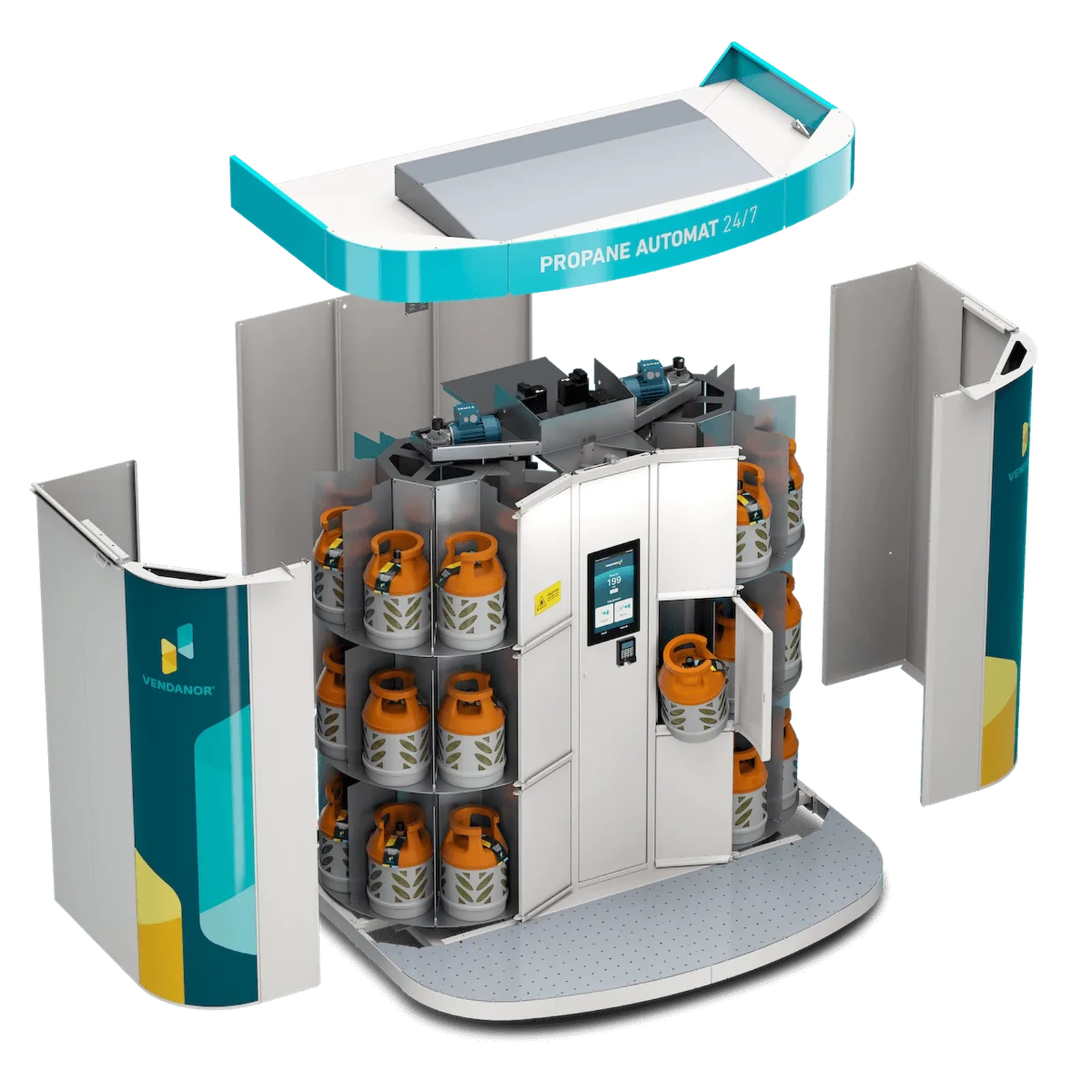 Illustrative example of propane vending machine