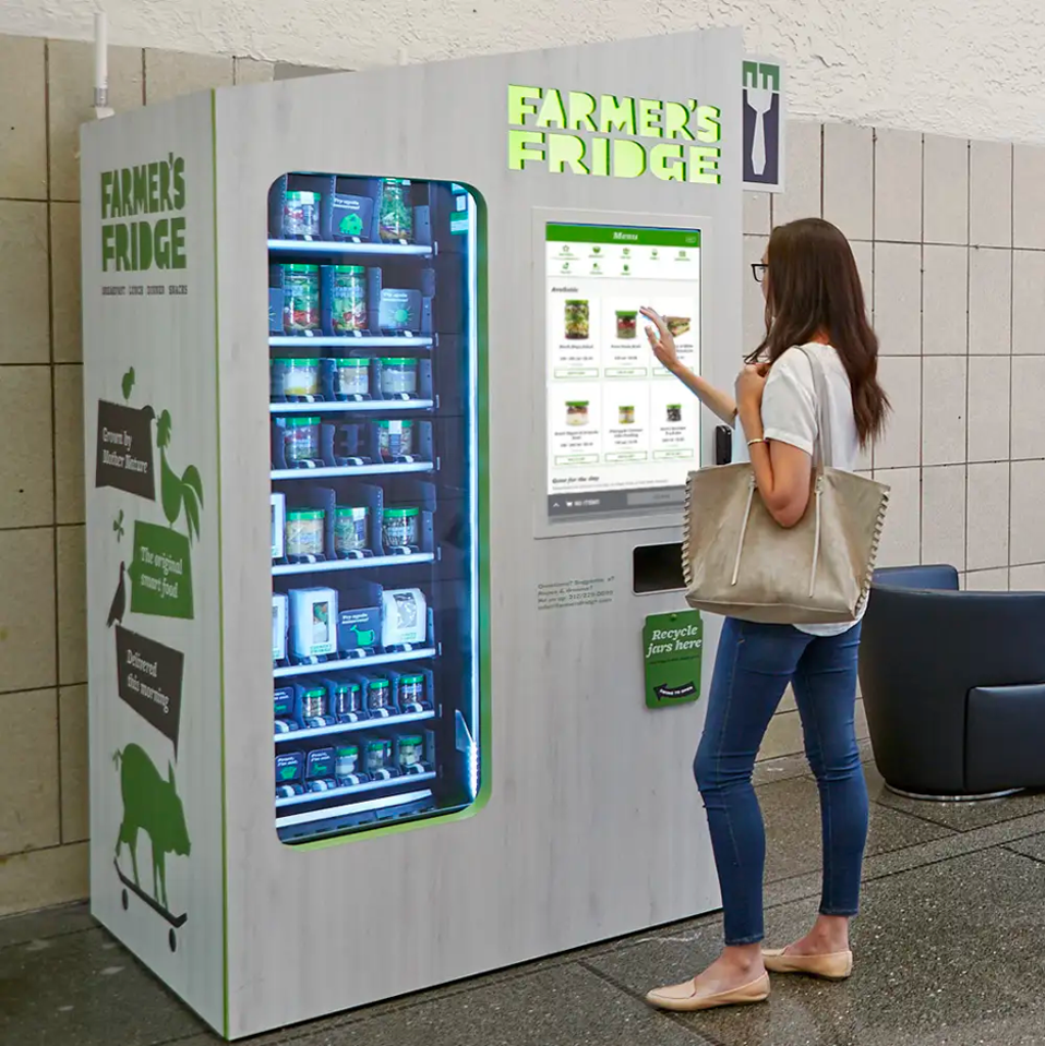 Illustrative example of refrigerator vending machine