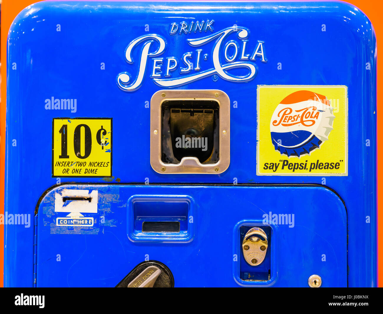 Illustrative example of retro pepsi vending machine