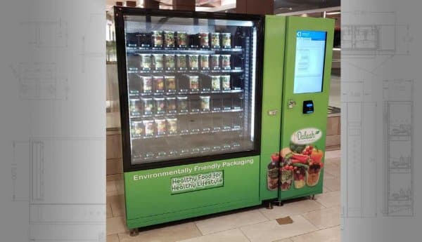 Illustrative example of salad vending machine