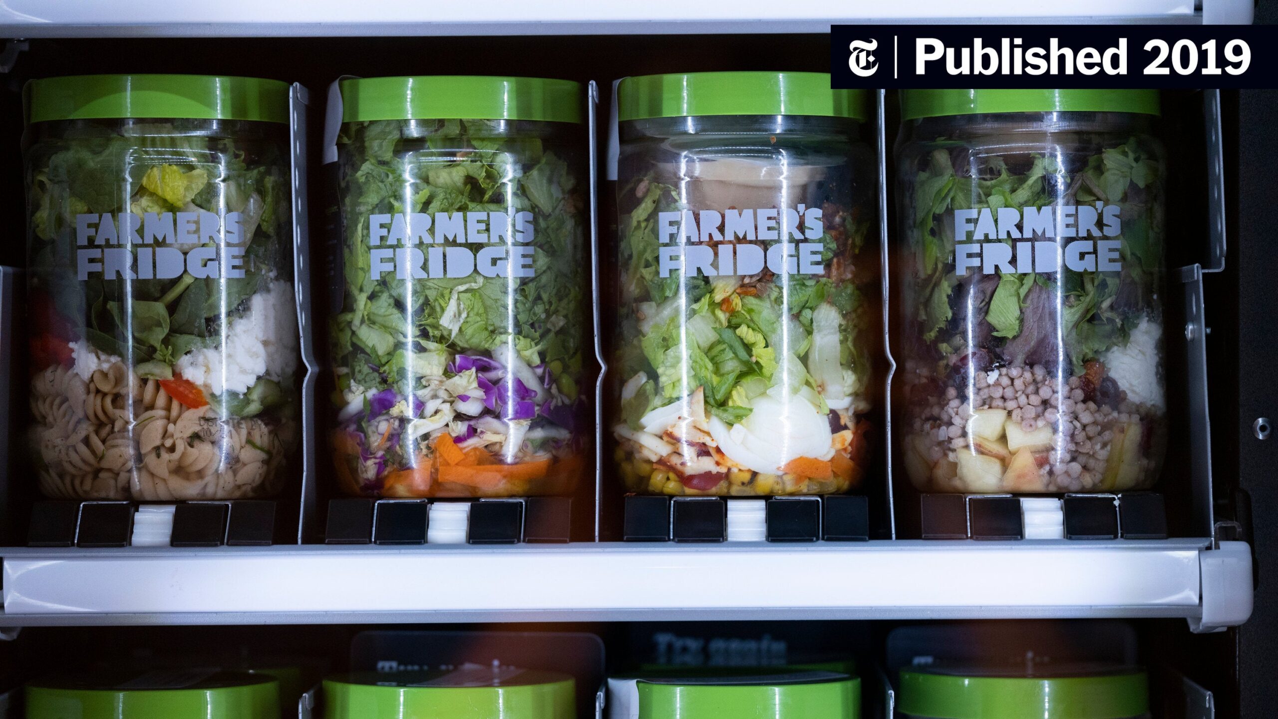 Illustrative example of salad vending machine
