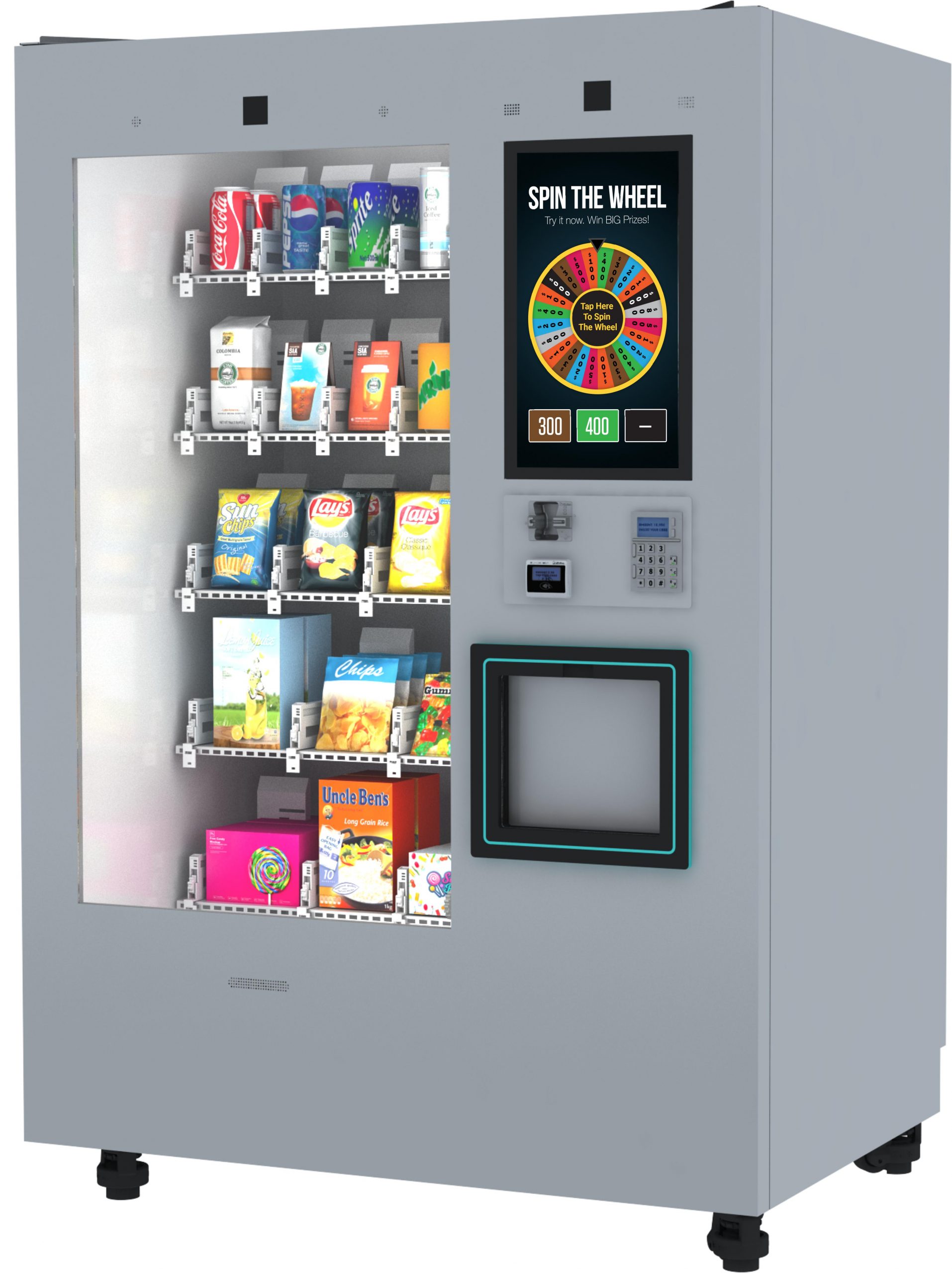 Illustrative example of slim vending machine