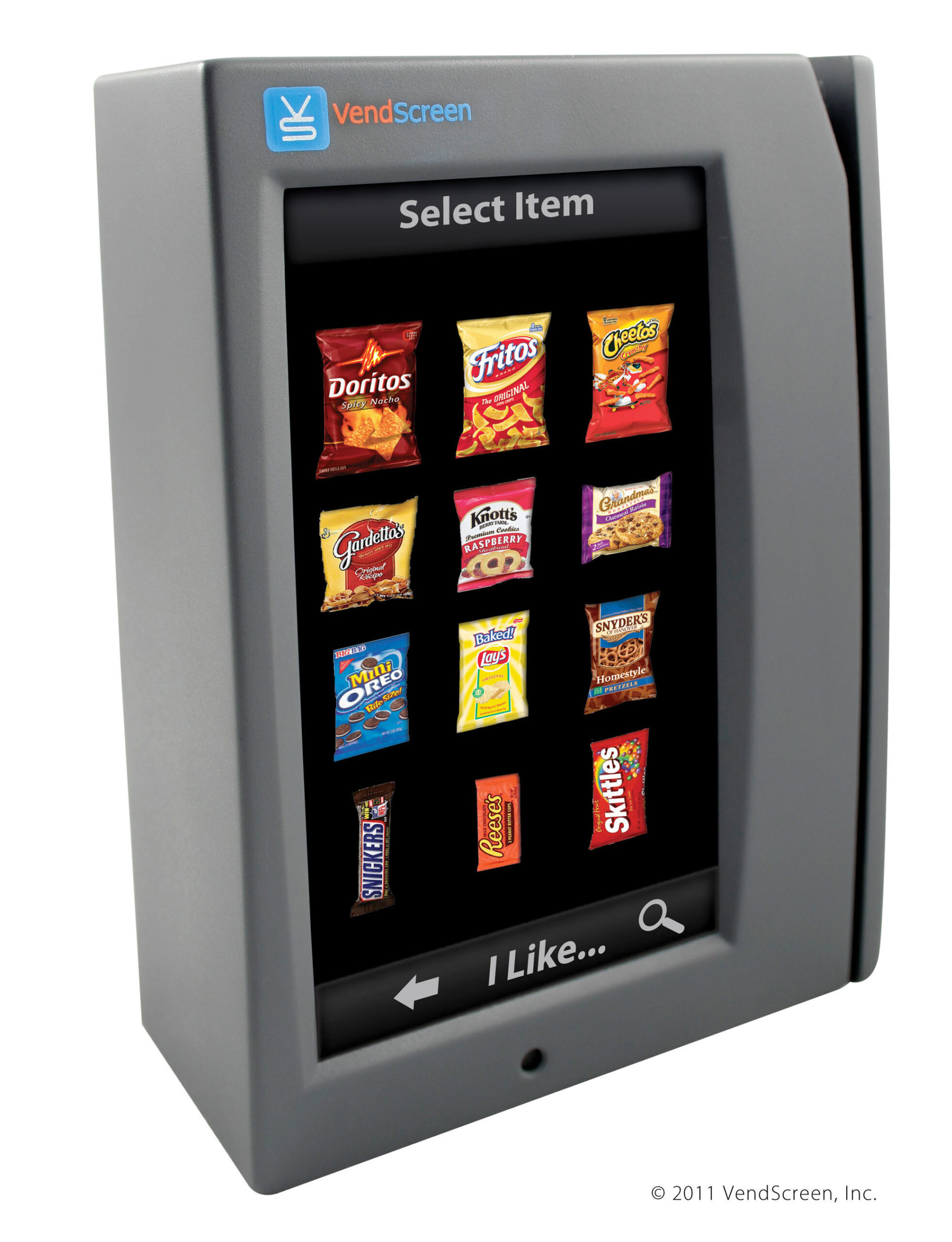 Illustrative example of small touch screen vending machine