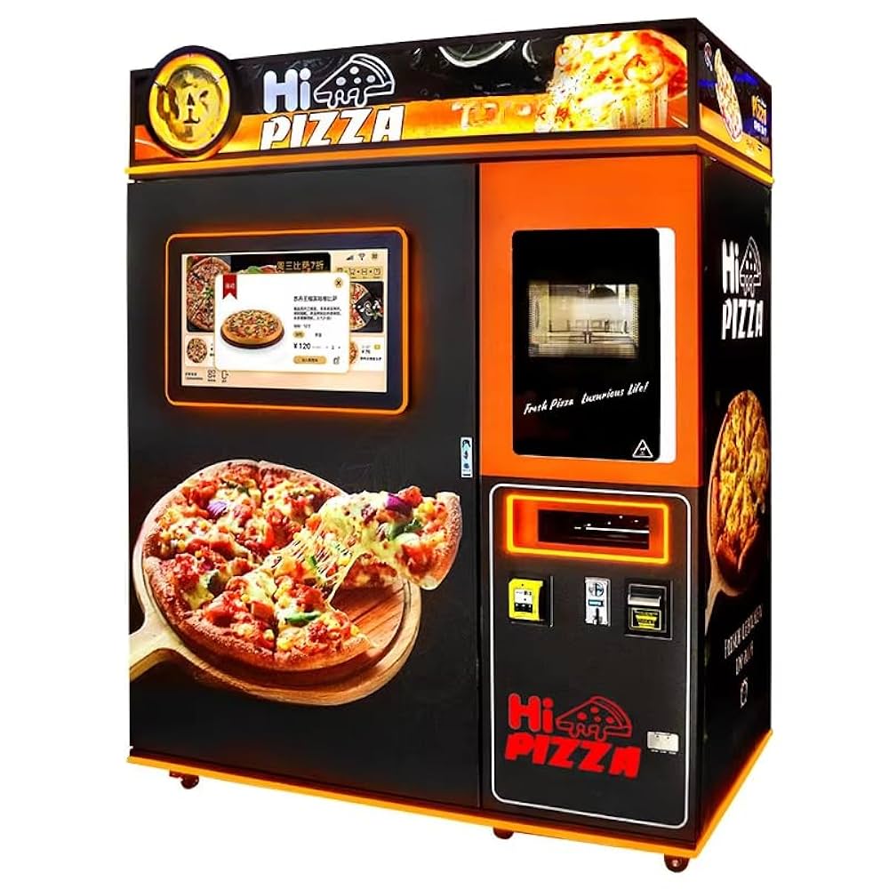 Illustrative example of smart pizza vending machine