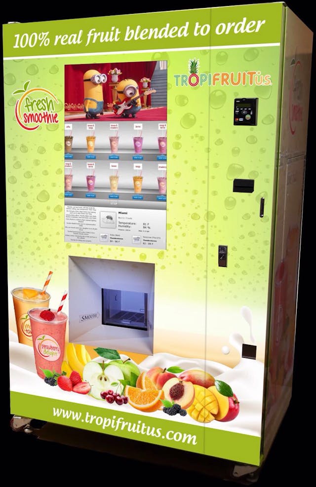 Illustrative example of smoothie vending machine