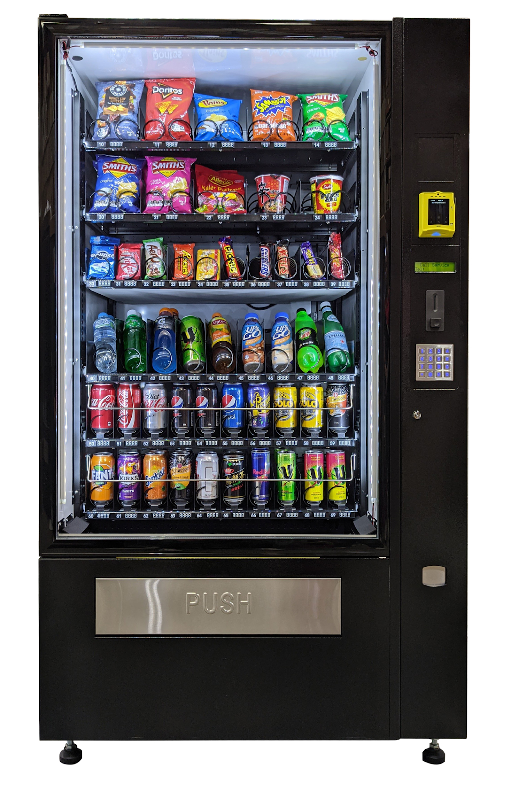 Illustrative example of snack and drink vending machine