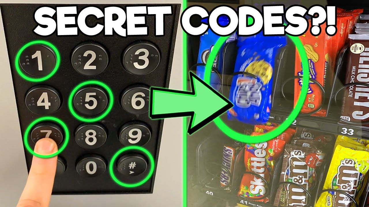 Illustrative example of snack vending machine codes