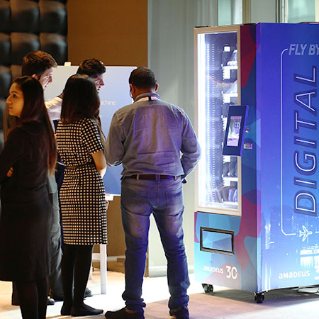 Illustrative example of social media vending machine rental