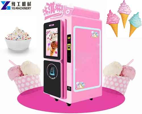 Illustrative example of soft ice cream vending machine