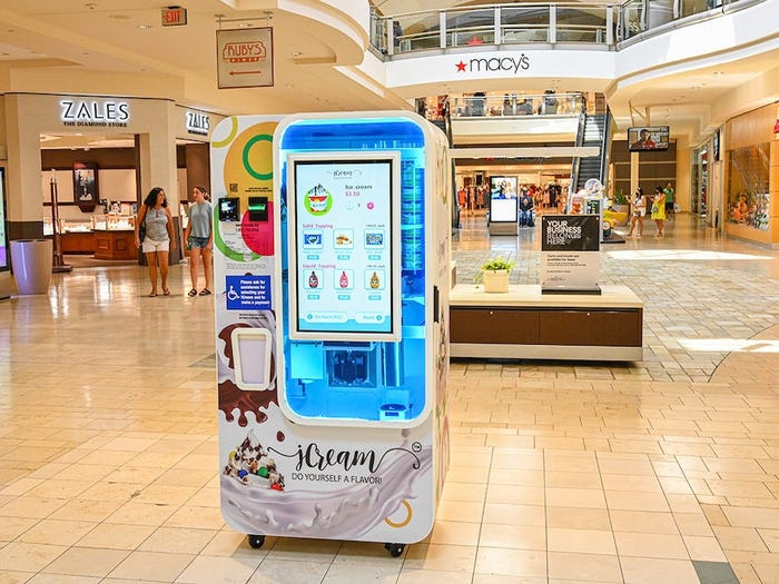 Illustrative example of soft ice cream vending machine