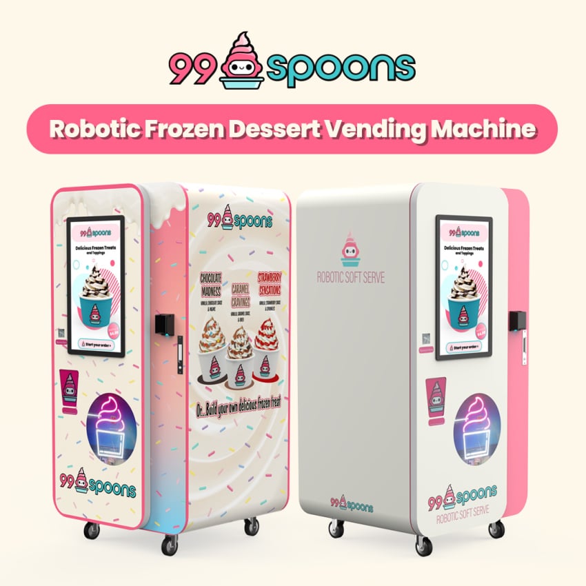 Illustrative example of soft serve vending machine