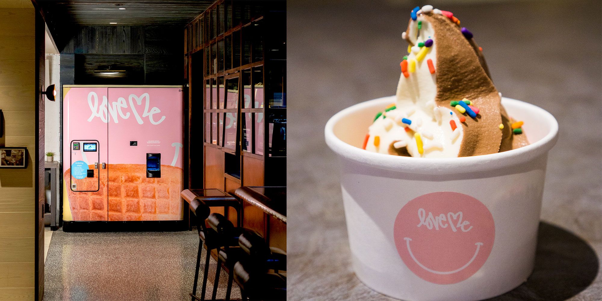 Illustrative example of soft serve vending machine