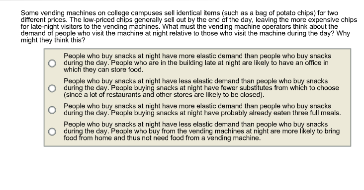 Illustrative example of some vending machines on college campuses