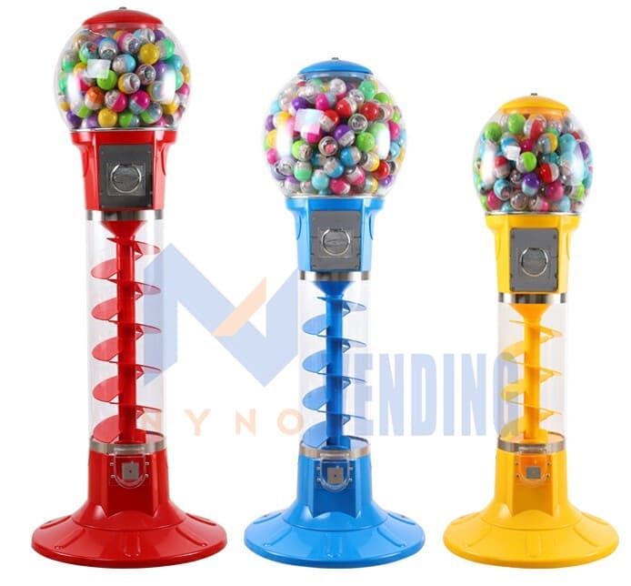 Illustrative example of spiral gumball vending machine