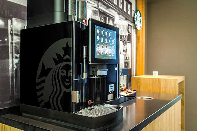 Illustrative example of starbucks coffee vending machine