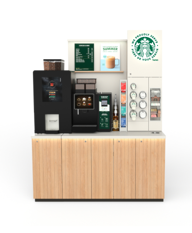 Illustrative example of starbucks coffee vending machines
