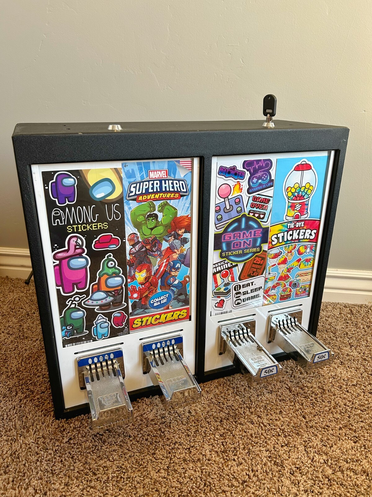 Illustrative example of sticker vending machine