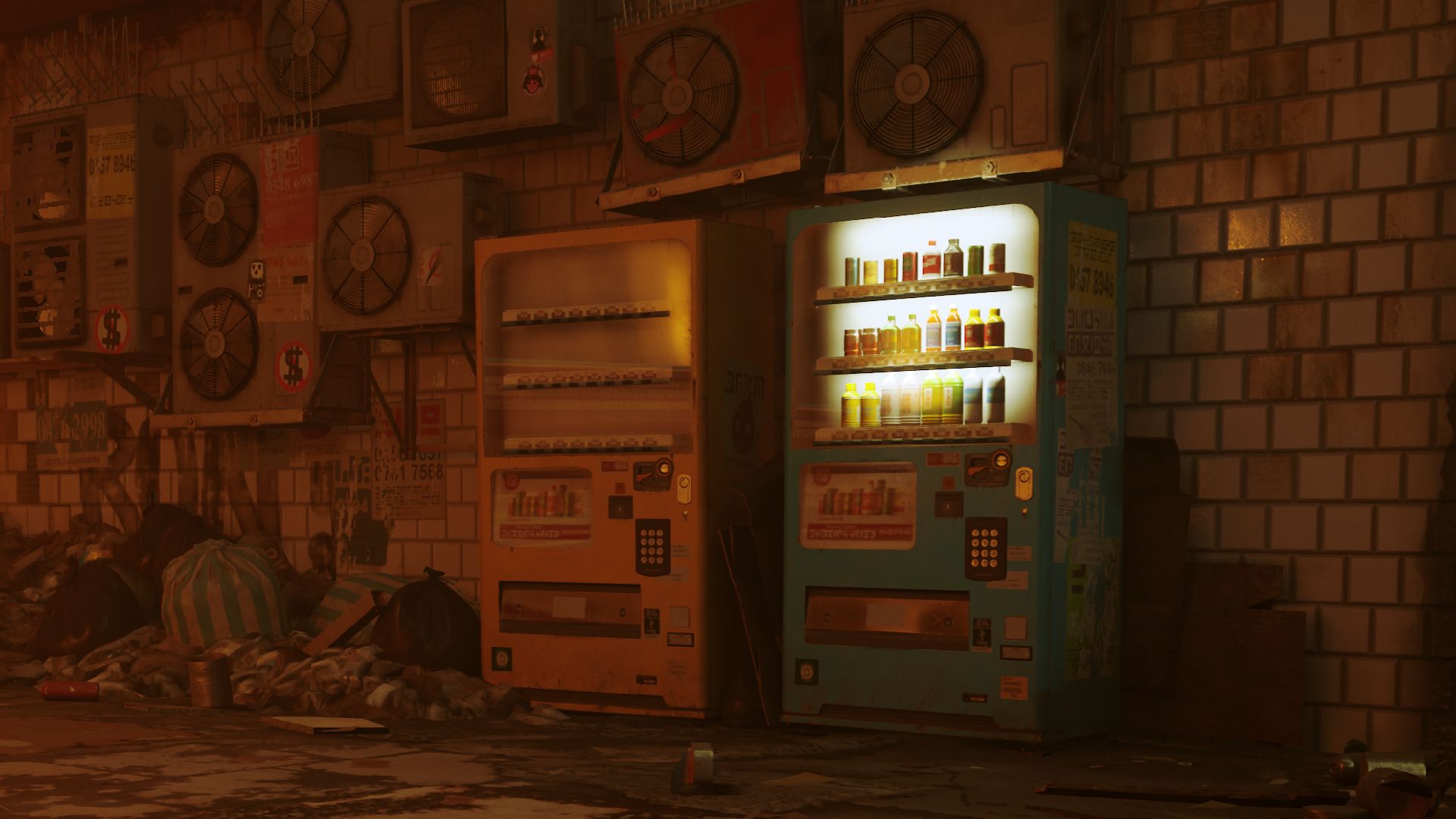 Illustrative example of stray vending machines