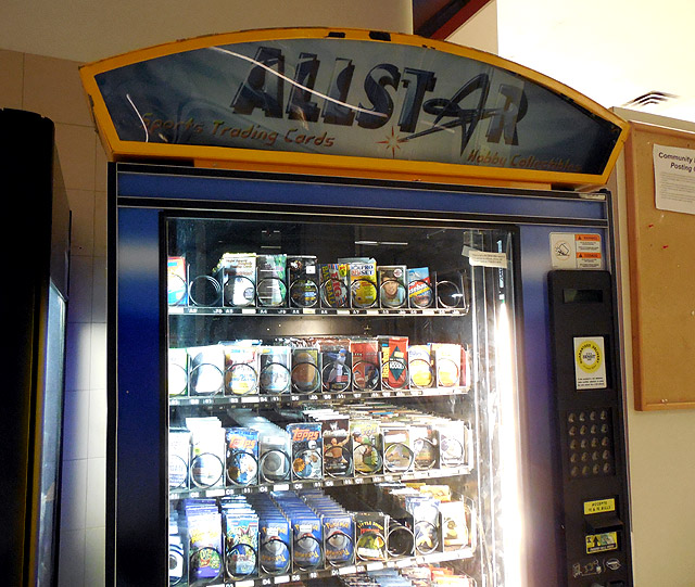 Illustrative example of trading card vending machine