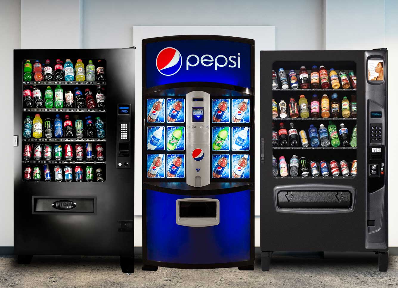 Illustrative example of types of vending machines