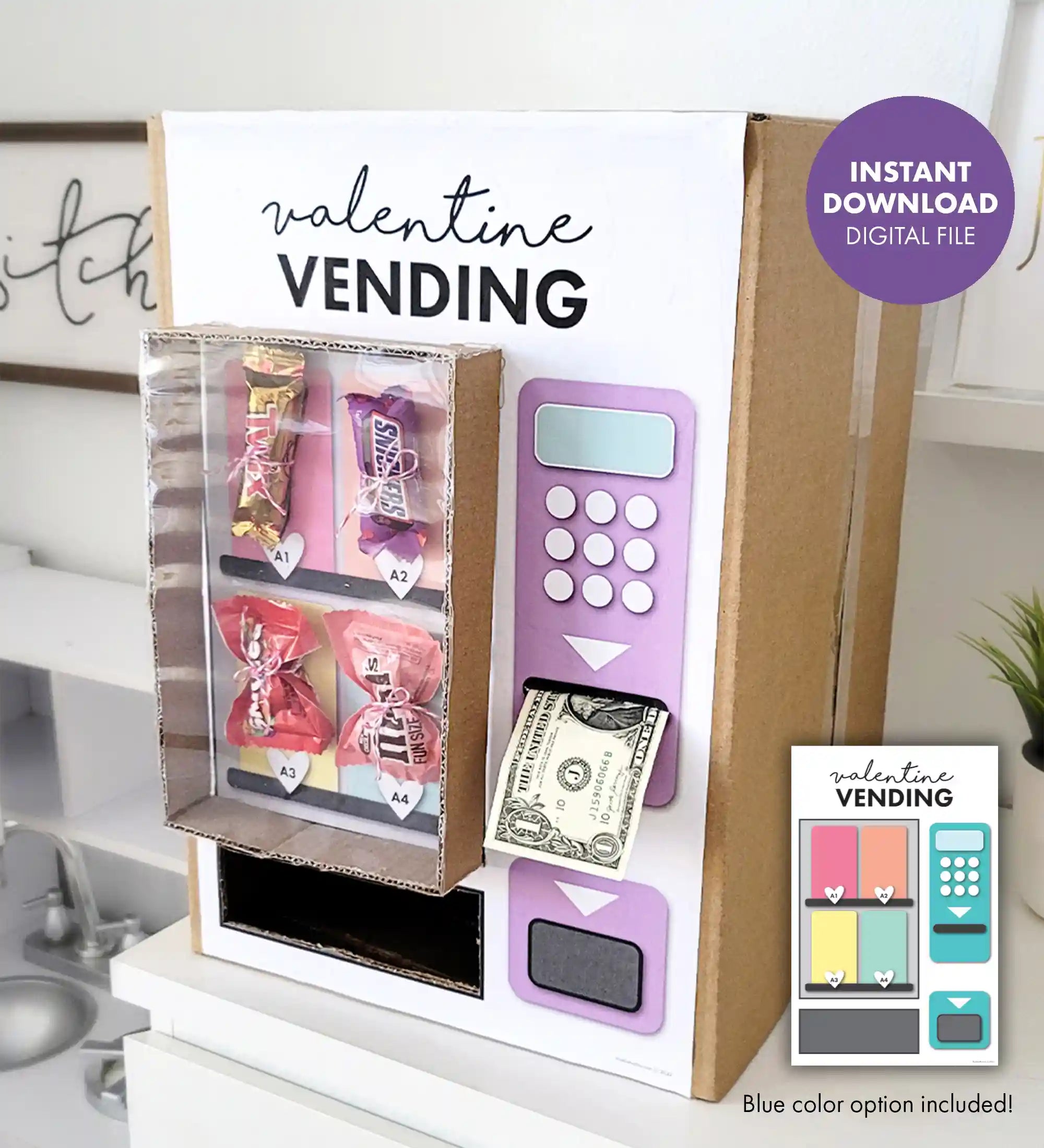 Illustrative example of valentine's day vending machine