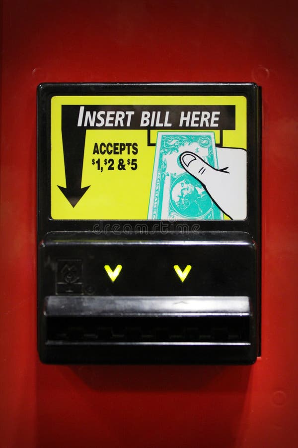 Illustrative example of vending machine bill acceptor